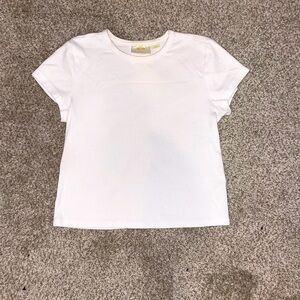 Maeve white ribbed t-shirt